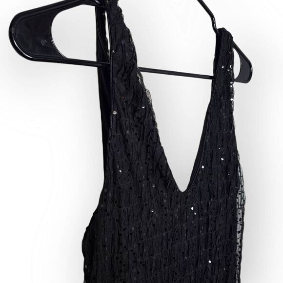 Ralph Lauren Double RRL Women's Vintage V Neck Sequins Sleeveless Dress Black si - Picture 3 of 6